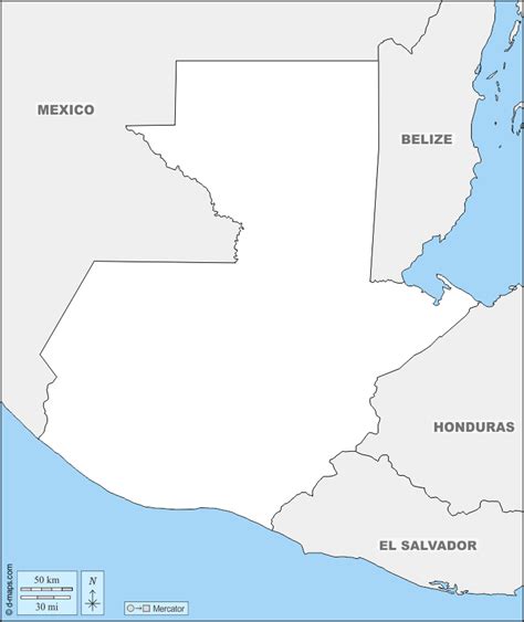 Guatemala Mapa Gratuito Mapa Mudo Gratuito Mapa En Blanco Gratuito