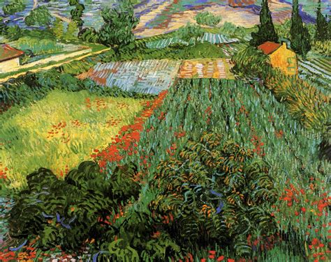 Vincent Van Gogh Artwork Painting Classic Art Field Plants