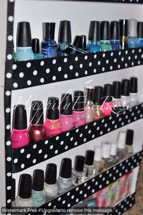 Build your own nail polish rack. DIY Nail Polish Rack | Rangements maquillage, Rangement ...