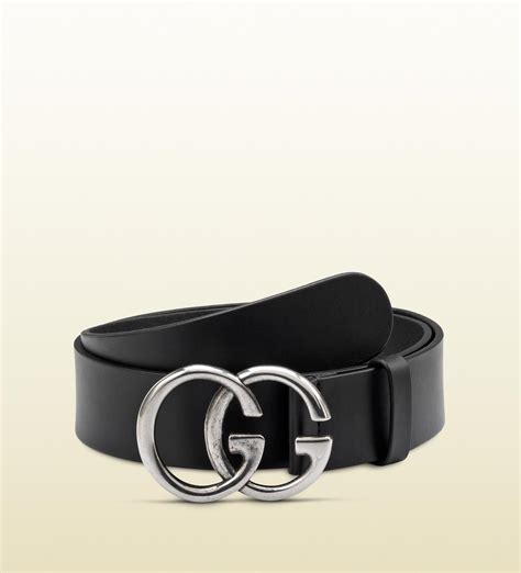 Lyst Gucci Belt With Double G Buckle In Black For Men