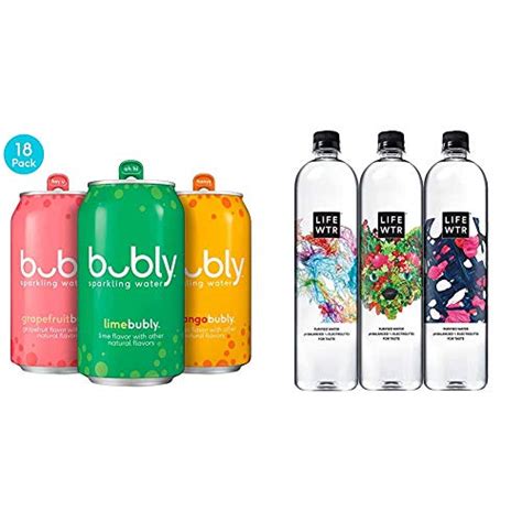 Bubly Sparkling Water Tropical Thrill Variety Pack 12 Fl Oz Cans 18