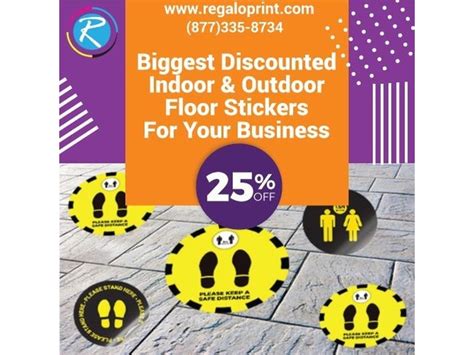 25 Discounted Indoor And Outdoor Floor Stickers For Your Business