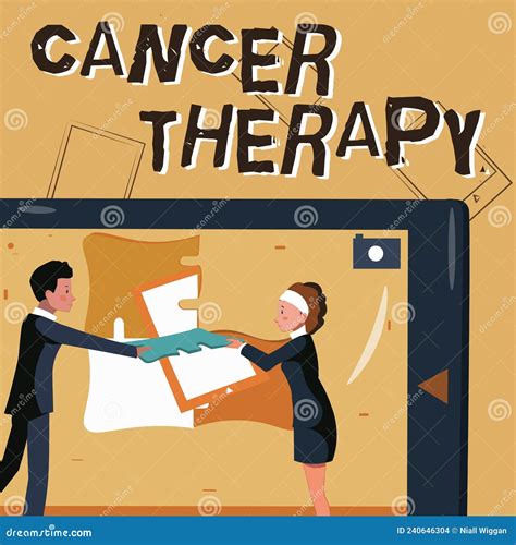 Hand Writing Sign Cancer Therapy Internet Concept Treatment Of Cancer