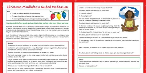 Guided Christmas Meditation For Kids Christmas Wellbeing