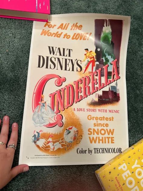 Cinderella Walt Disney Original Vintage Poster Animation Movie 12x18 8