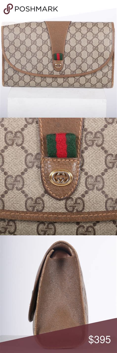 Vtg Gucci Envelope Oversized Clutch Leather Bag Description Vintage