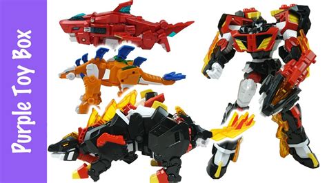 2 Vs 1 Mini Force Super Dinosaur Robot Transformer 미니특공대 슈퍼공룡파워 스테고마그마