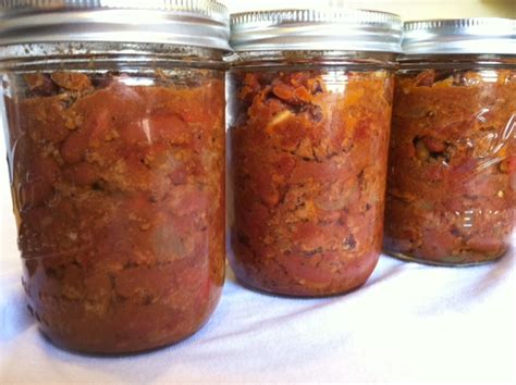 Canning Homemade Canning Chili Con Carne Meat And Beans