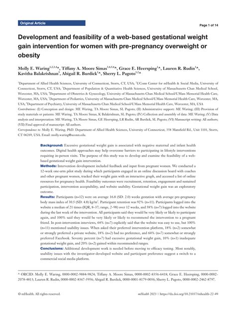 pdf development and feasibility of a web based gestational weight gain intervention for women