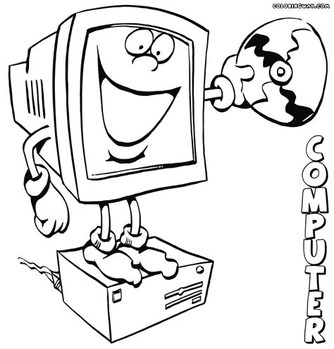 Computer Coloring Book Clipart Best