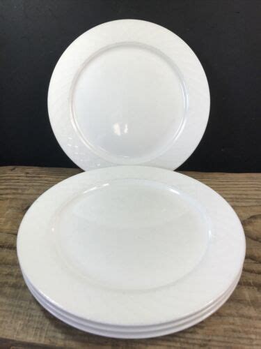 Villeroy And Boch Set Of 6 White Dinner Plates 0165 Ebay