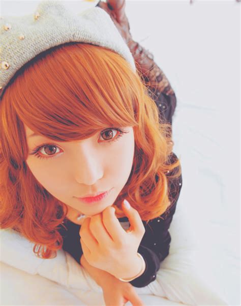 Short Orange Curly With Bangs Hair Color Crazy Short Hair With Bangs