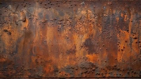Rusty Steel Texture Weathered Background Stock Illustration