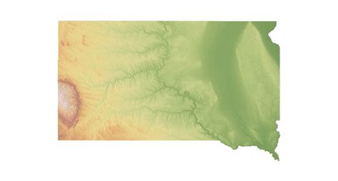 South Dakota State Terrain 3d Map By Shustrik