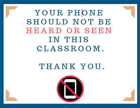 No Phones In Class Poster Amped Up Learning Class Poster Teacher