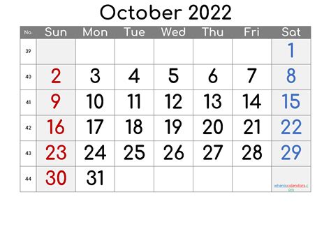 Download Calendar 2022 October Images All In Here