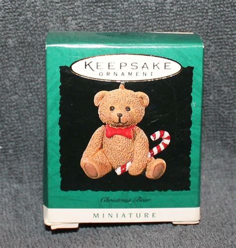 Hallmark Keepsake Christmas Bear Miniature Ornament 1996