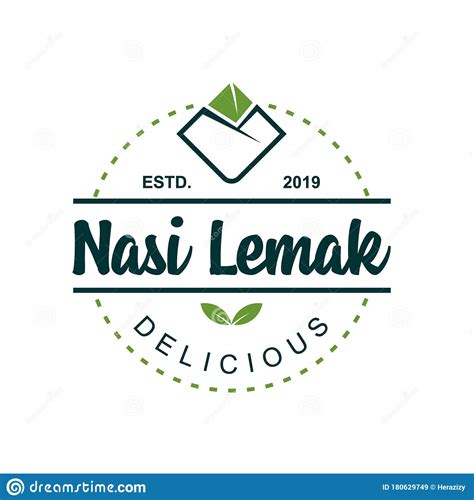 Get $5 designer coupon packs. Nasi Lemak Means Cooked Rice Logo Vector Stock Vector ...