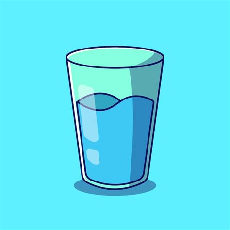 Иллюстрация вектора стакана воды свежая здоровая векторная иллюстрация