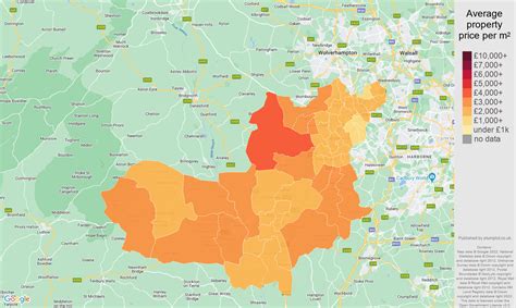 Dudley House Prices Per Square Metre In Maps And Graphs