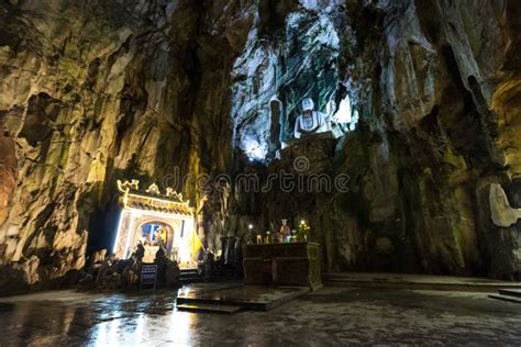 Marble Mountains Cave Buddhist Pagoda In Huyen Khong Cave On Marble