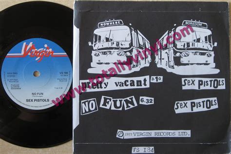 Totally Vinyl Records Sex Pistols Pretty Vacant No Fun 7 Inch Picture Cover