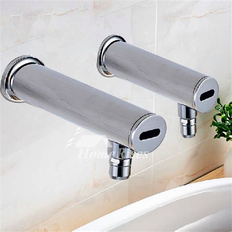 The last color choice is shiny polish chrome. Touchless Bathroom Faucet Wall Mount Silver Brass Chrome Best