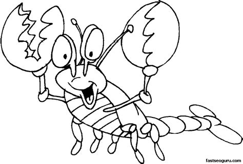 Download the shocking coloring pages lobster printable. Printable happy Lobster coloring page - Printable Coloring ...