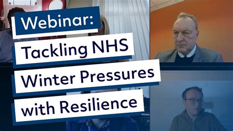 Webinar Tackling Nhs Winter Pressures With Resilience Youtube