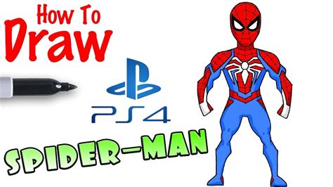How To Draw Spider Man Ps4 Youtube
