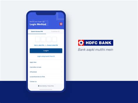 $3.95 (free to age 23) paper statement monthly fee: HDFC Bank app login screen by Shoaib Prasad | Dribbble ...