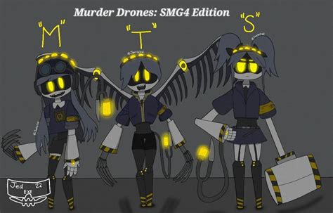 Smg4 Main Female Trio As Murder Drones Alt By Jed22exe On Deviantart