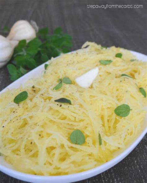 Buttery Spaghetti Squash With Garlic And Parmesan Low Carb Recipe