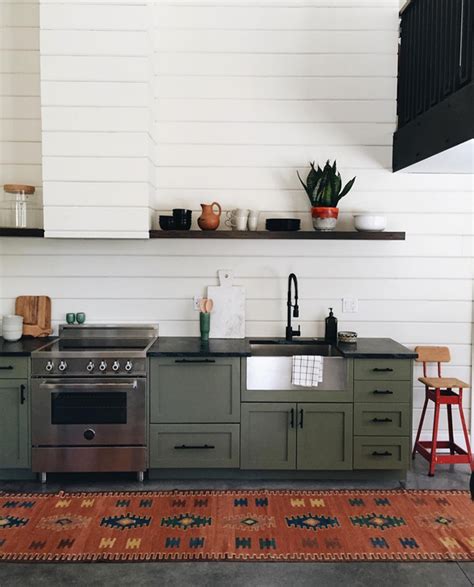 Green Painted Kitchen Cabinets We Love Right Now Apartment Therapy Apartment Kitchen Kitchen