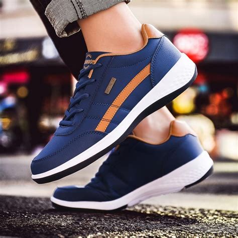 Pu Leather Sneakers For Running Shoes For Men Sports Shoes Men Sport