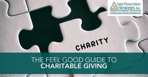 The Feel Good Guide To Charitable Giving Asset
