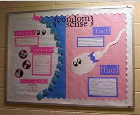 Condom Sense Bulletin Board Sexual Healthawareness Interactive Bulletin Boards Residence