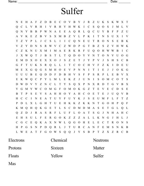 Sulfur Puzzles WordMint