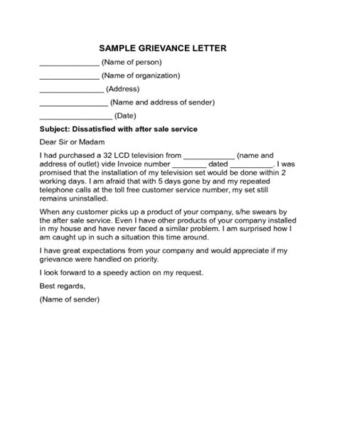 2021 Grievance Letter Templates Fillable Printable Pdf And Forms
