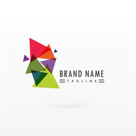 Abstract Triangle Colorful Logo Design Download Free Vector Art