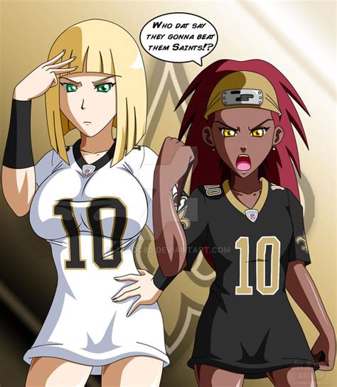 Naruto New Orleans Saints With Karui And Samui By Jayqc On Deviantart
