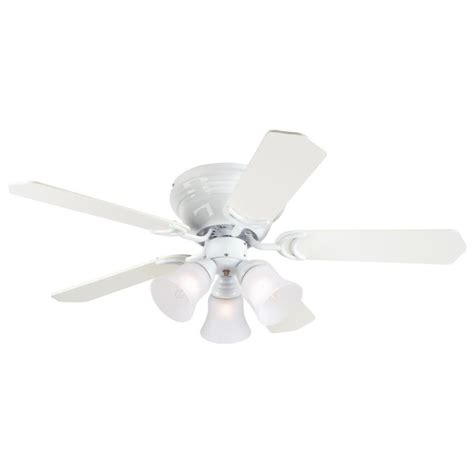 Ceiling fan cyrus white with lights 107cm / 42. Westinghouse 7215000 42" White Contempra Trio Indoor ...