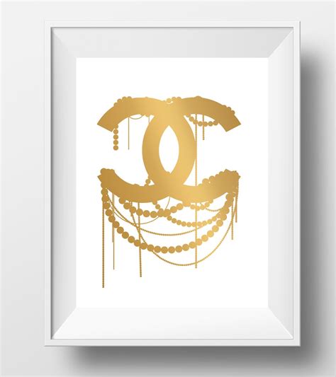 Gold Coco Chanel Logo Gold Chanel Logo By Designsbylittlepitti