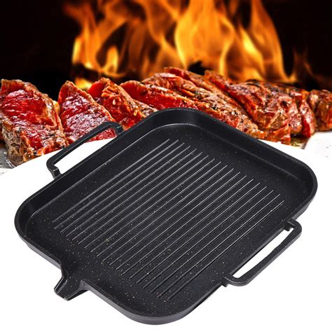 2 4 People Bbq Barbecue Aluminum Frying Grill Pan Plate Non Stick
