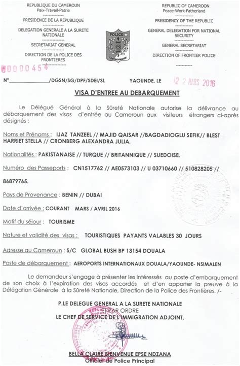 Cameroon Entry Visa Requirement Cameroon Visa Application