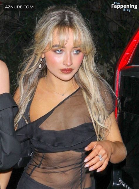 Sabrina Carpenter Sexy Flashes Her Hot Nipples Wearing An Alluring See Through Black Dress At