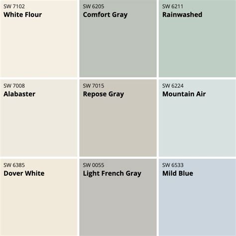 Sherwin Williams 0055 Light French Gray Color Inspiration