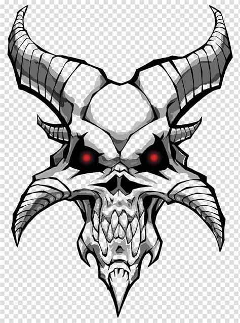 Drawing Devil Demon Skull Devil Transparent Background Png Clipart