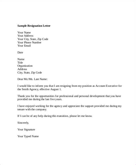 Sample Professional Resignation Letter Email Classles Democracy