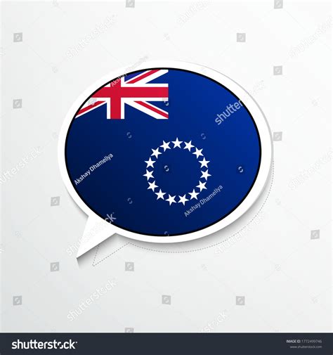 Creative Cook Islands Country Flag On Stock Vector Royalty Free
